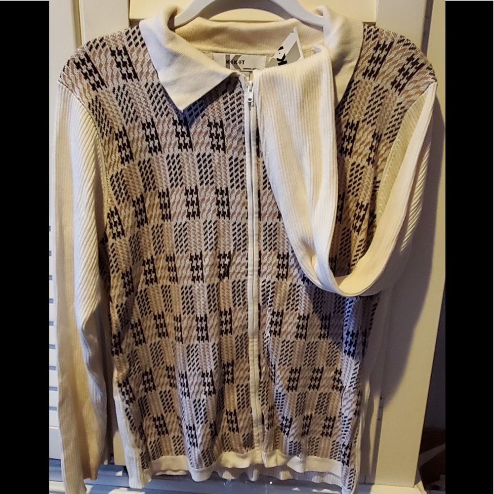 NWT Vintage KIKIT CARDIGAN ZIP DOWN SWEATER LARGE